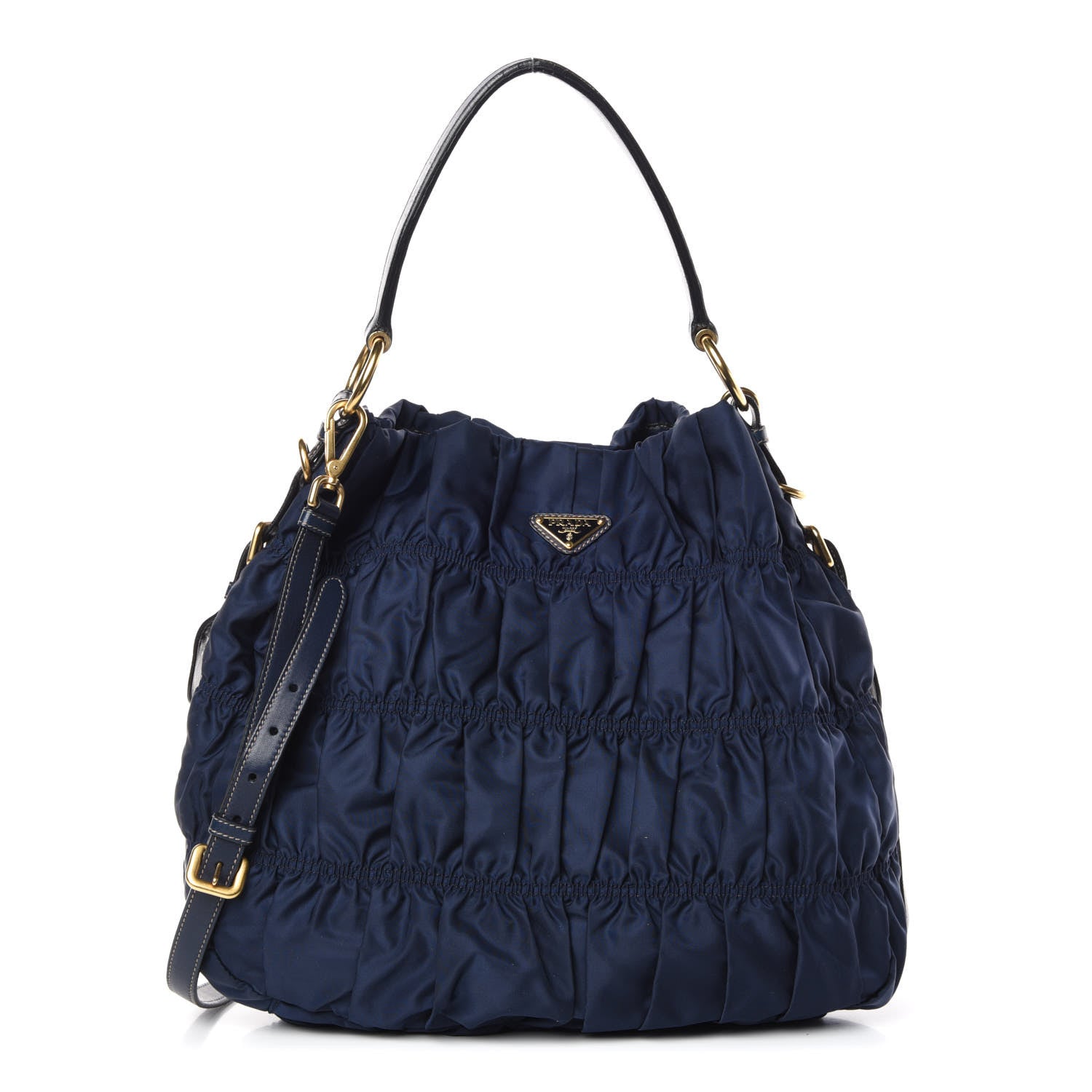 Prada Tessuto Nylon Gaufre Tote Blue 1 of 10