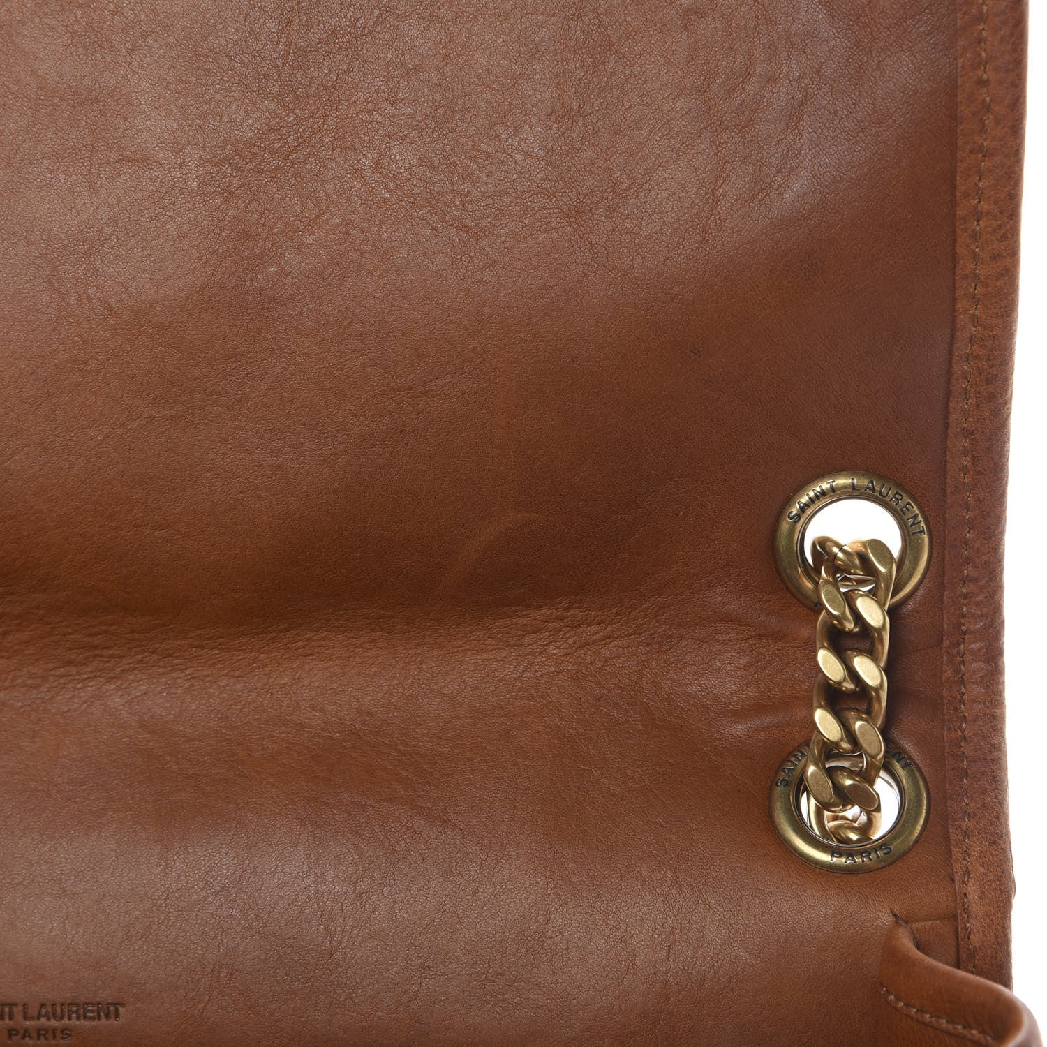 Saint Laurent Calfskin Monogram Medium Niki Chain Satchel Cognac 13 of 15