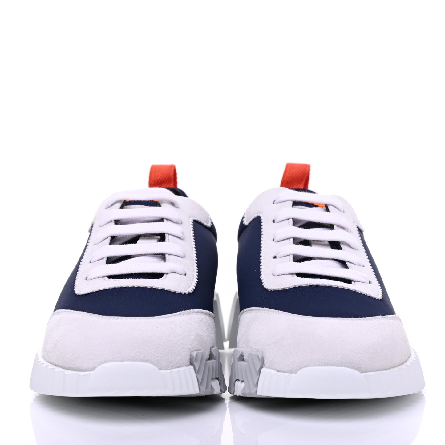 Technical Jersey Suede Goatskin Bouncing Sneakers 37 Marine
