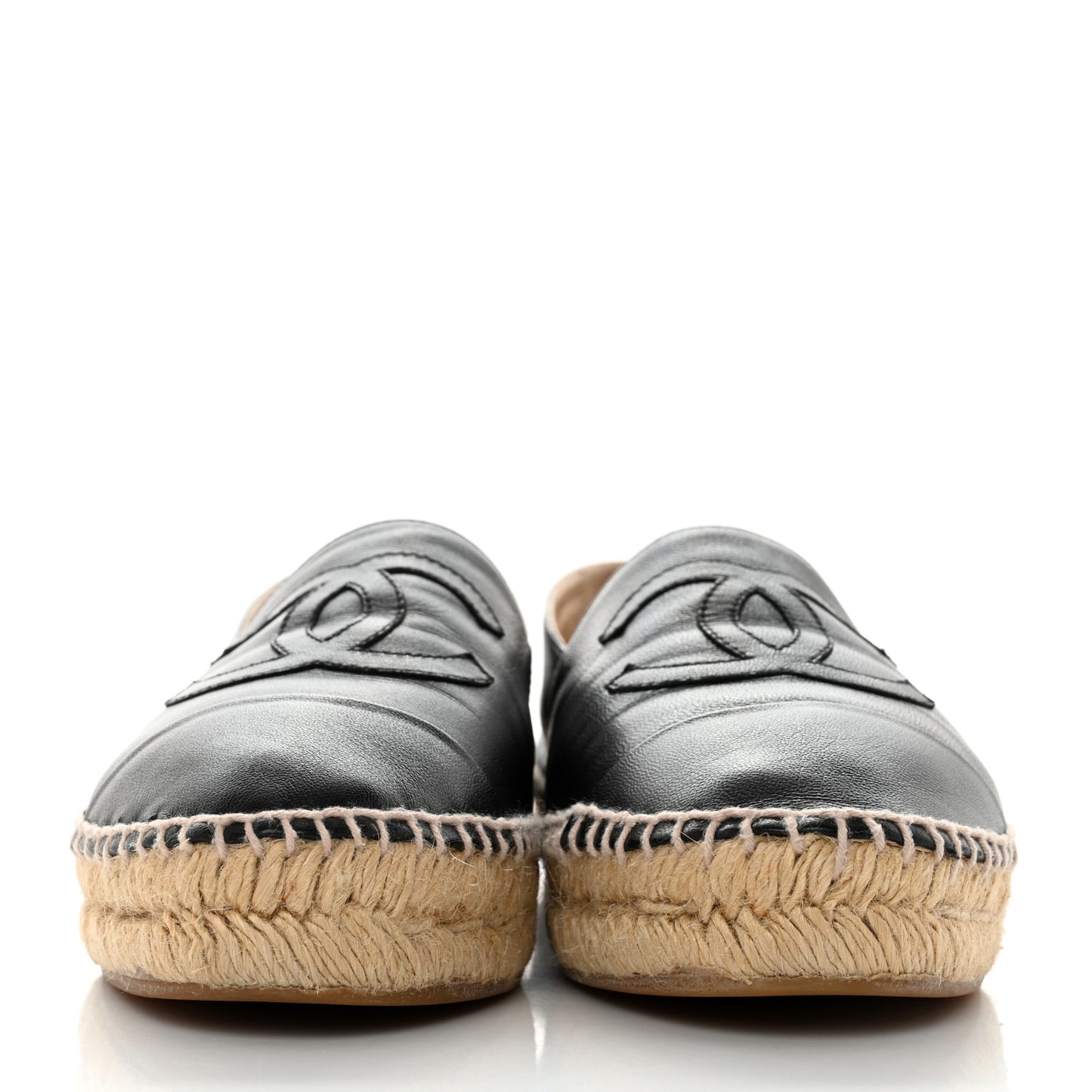 Lambskin CC Espadrilles 40 Black