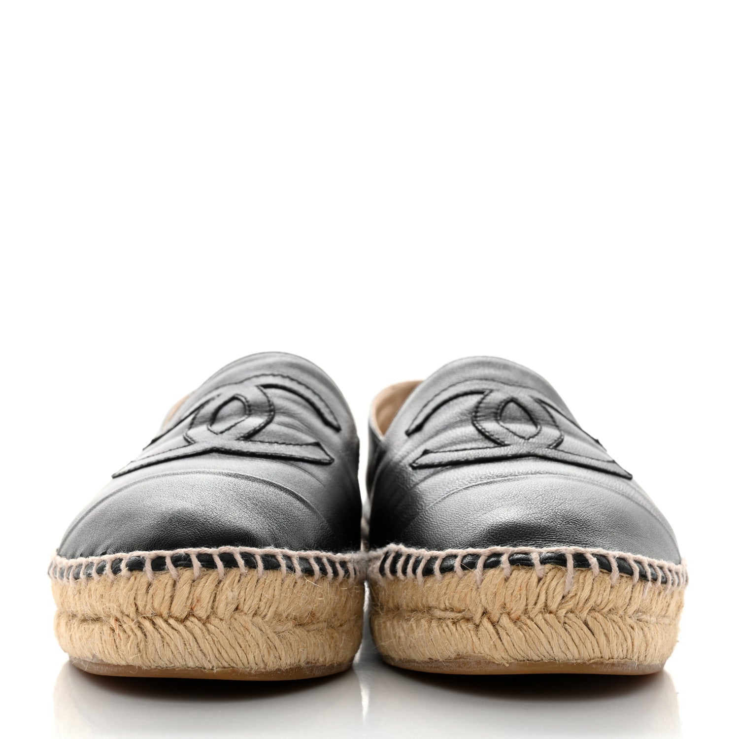 Chanel Lambskin CC Espadrilles 40 Black 2 of 10