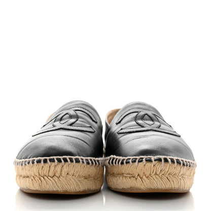 Chanel Lambskin CC Espadrilles 40 Black 2 of 10