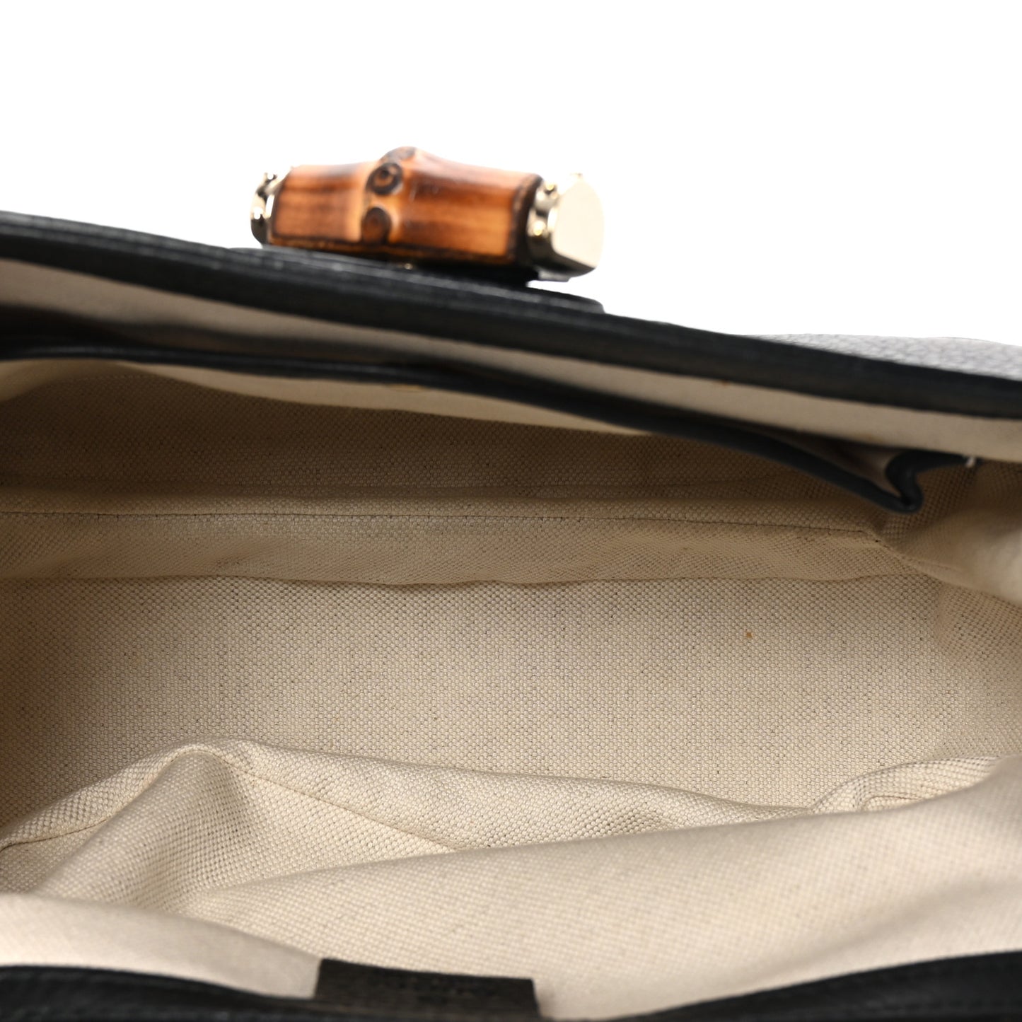 Cellarius Calfskin Medium New Bamboo Top Handle Bag Black