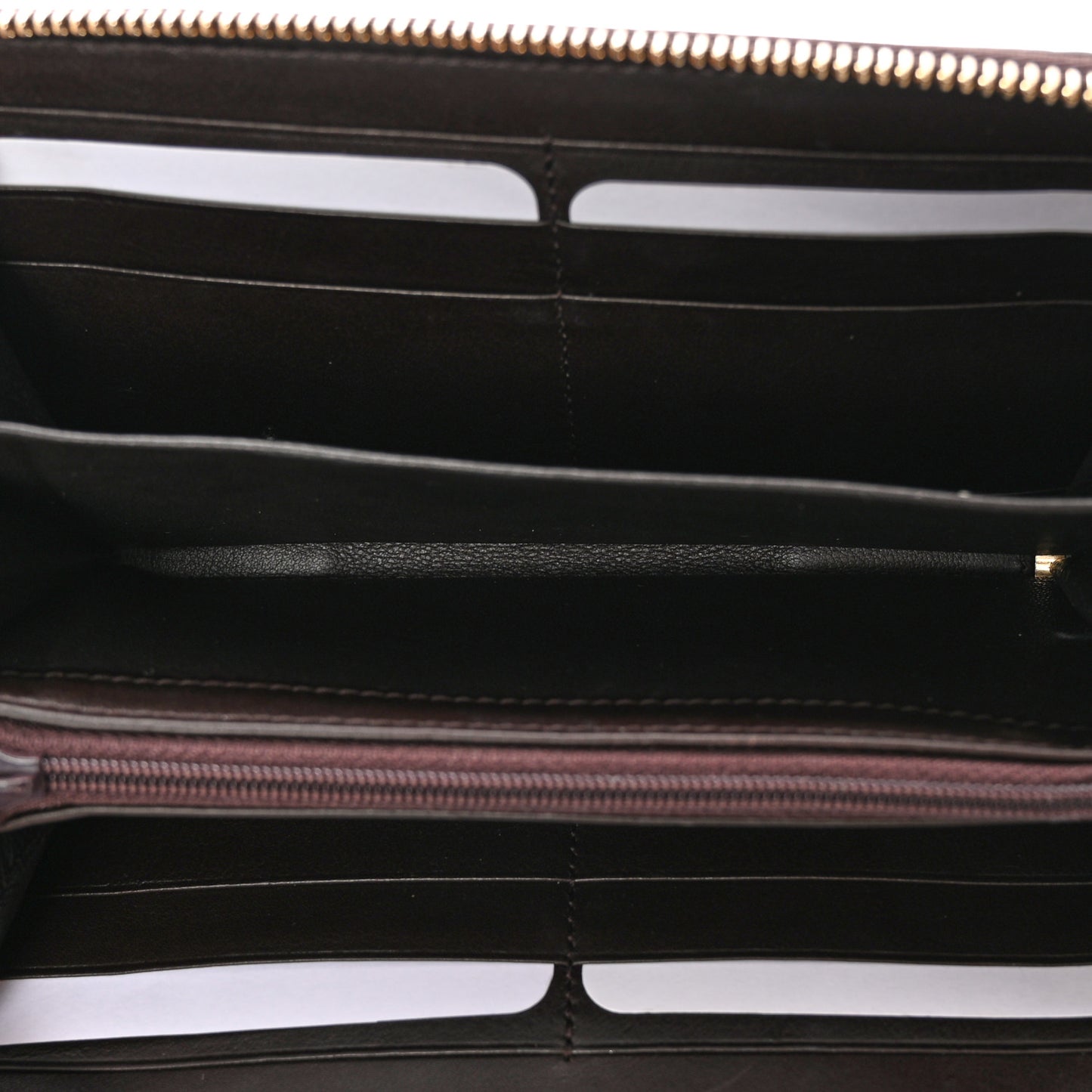 Guccissima GG Pierce Zip Around Wallet Dark Brown