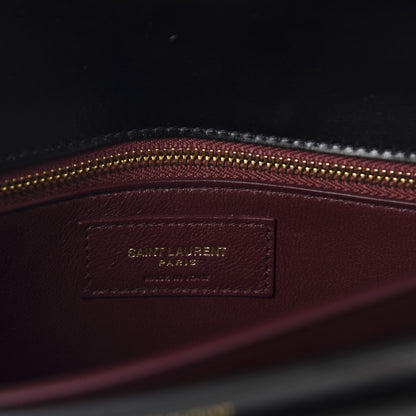 Saint Laurent Smooth Calfskin Monogram Cassandra Clasp Bag Black 8 of 10