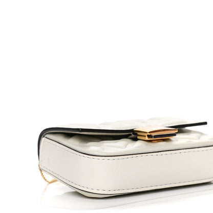 Fendi Nappa Matisse FF Embossed Nano Baguette Charm White 9 of 10
