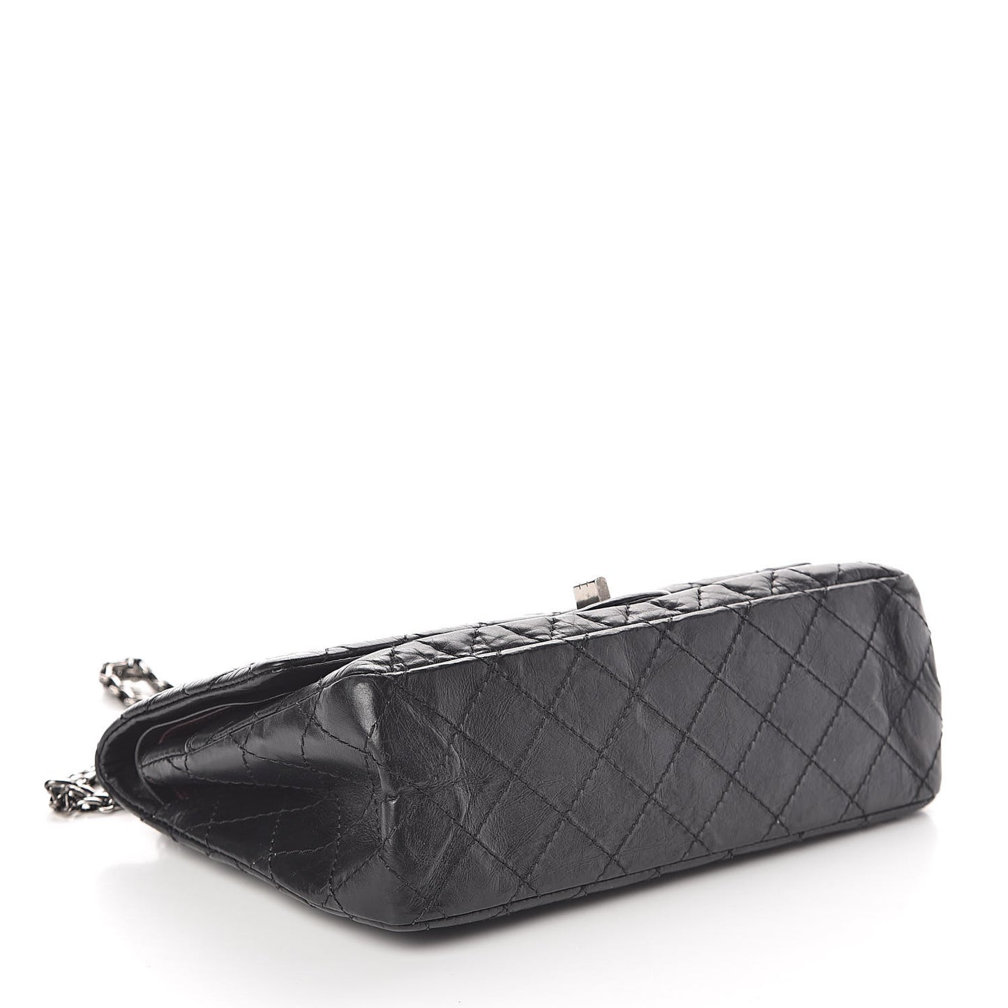 Aged Calfskin Quilted 2.55 Reissue 225 Flap Black