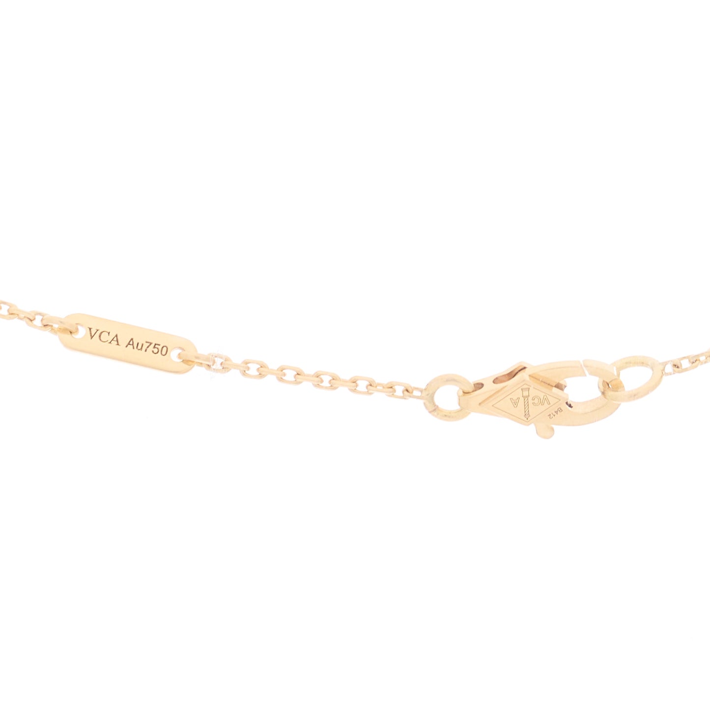 18K Yellow Gold Mother of Pearl Sweet Alhambra Pendant Necklace