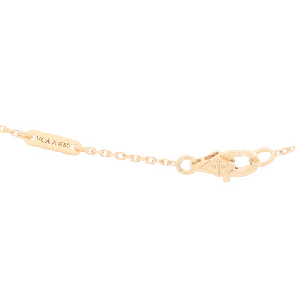 Van Cleef & Arpels 18K Yellow Gold Mother of Pearl Sweet Alhambra Pendant Necklace 4 of 5