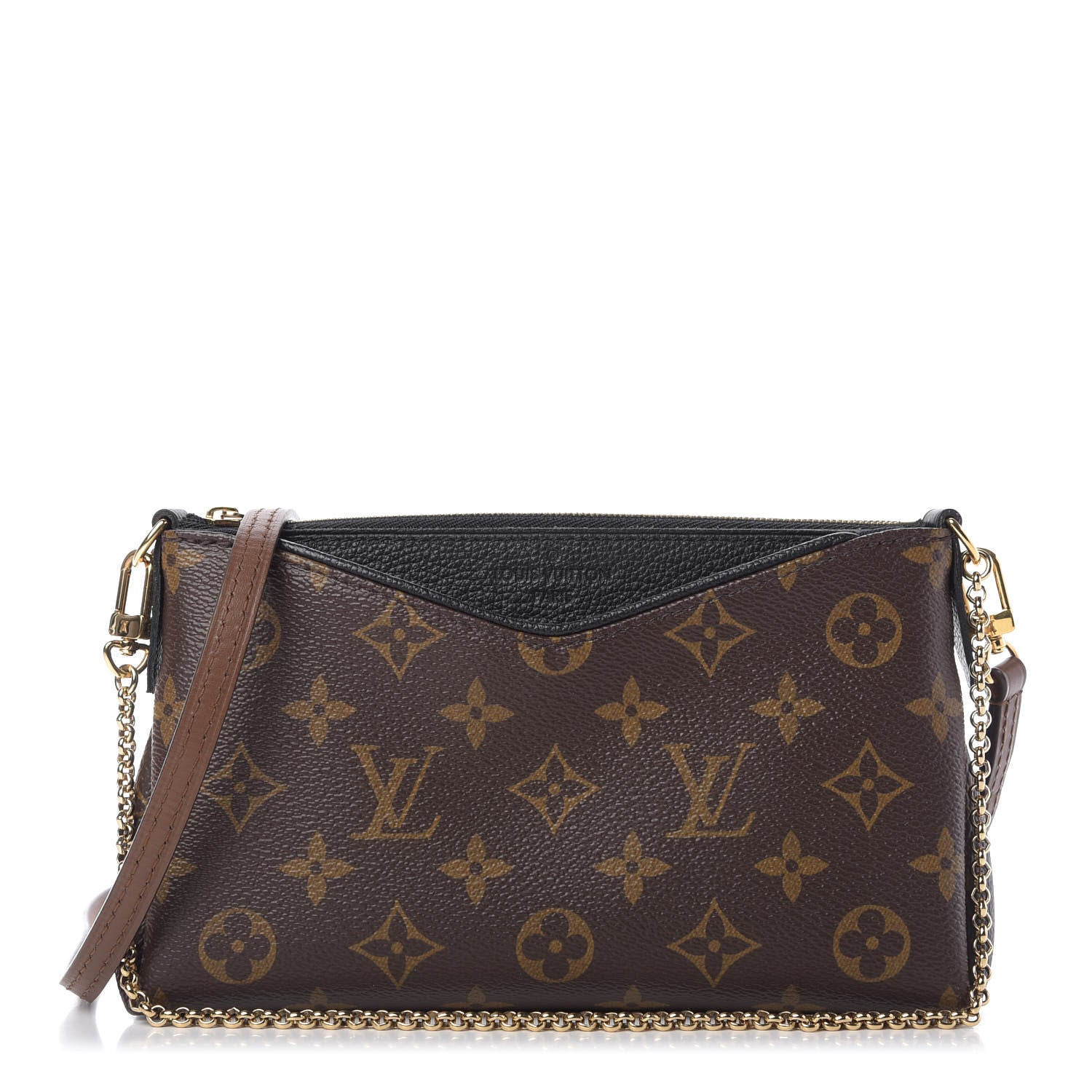 Louis Vuitton Monogram Pallas Clutch Black 1 of 10
