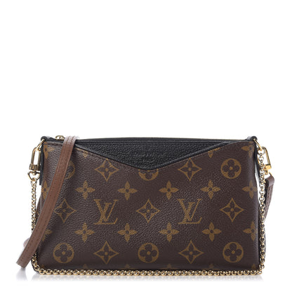 Louis Vuitton Monogram Pallas Clutch Black 1 of 10