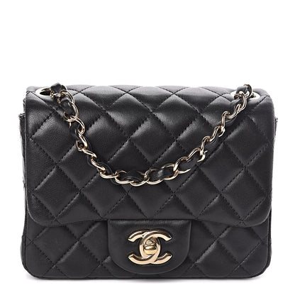 Chanel Lambskin Quilted Mini Square Flap Black 1 of 10