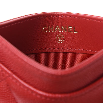Chanel Caviar Quilted Card Holder Red 6 of 11