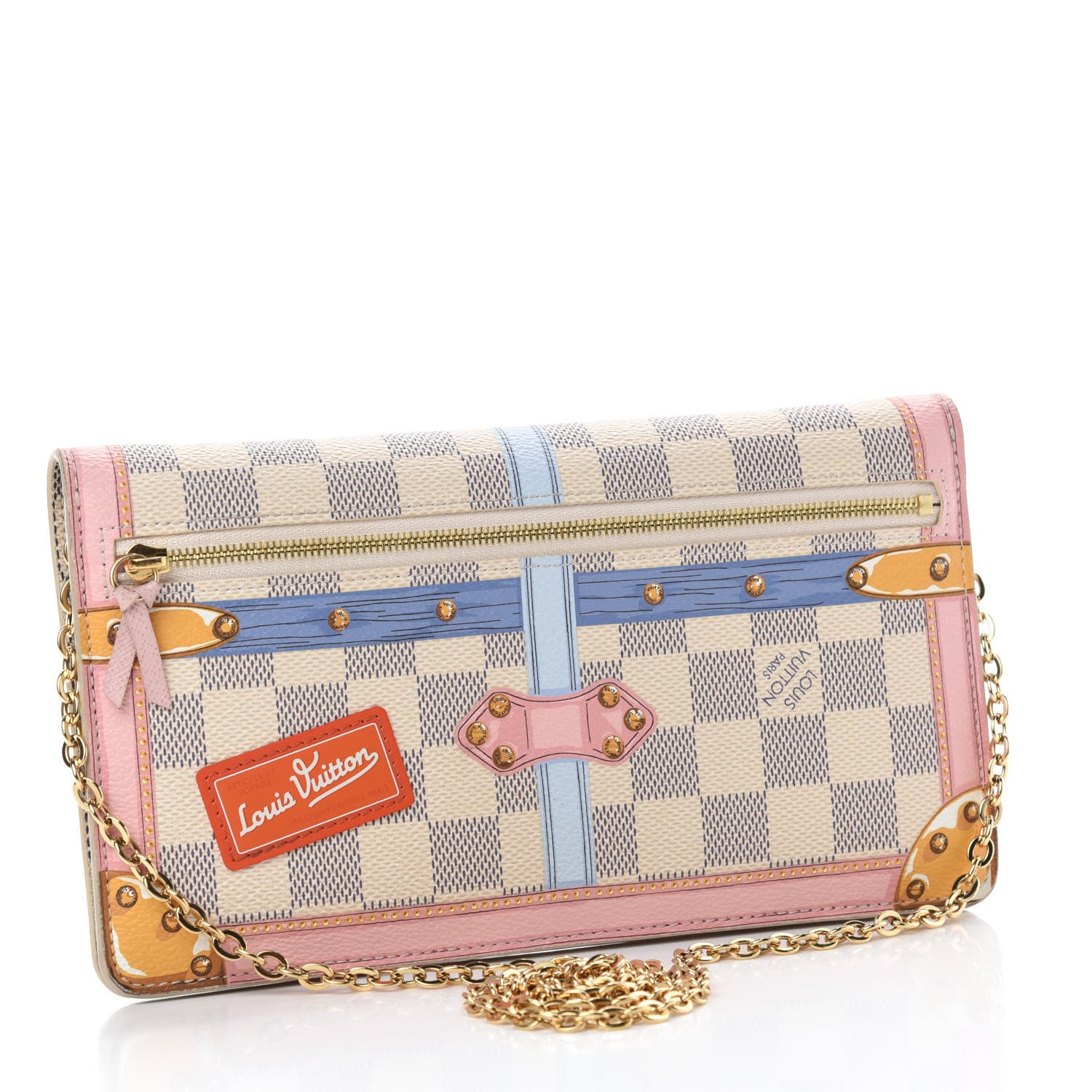 Louis Vuitton Damier Azur Summer Trunks Pochette Weekend 3 of 12