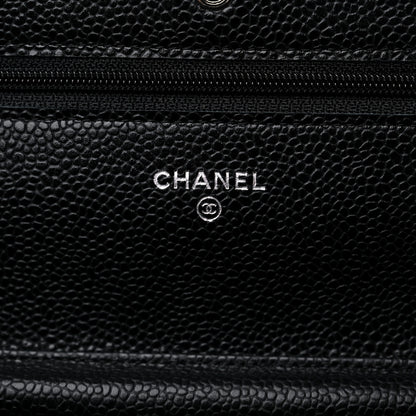 Chanel Caviar Quilted Wallet On Chain WOC Black 6 of 12