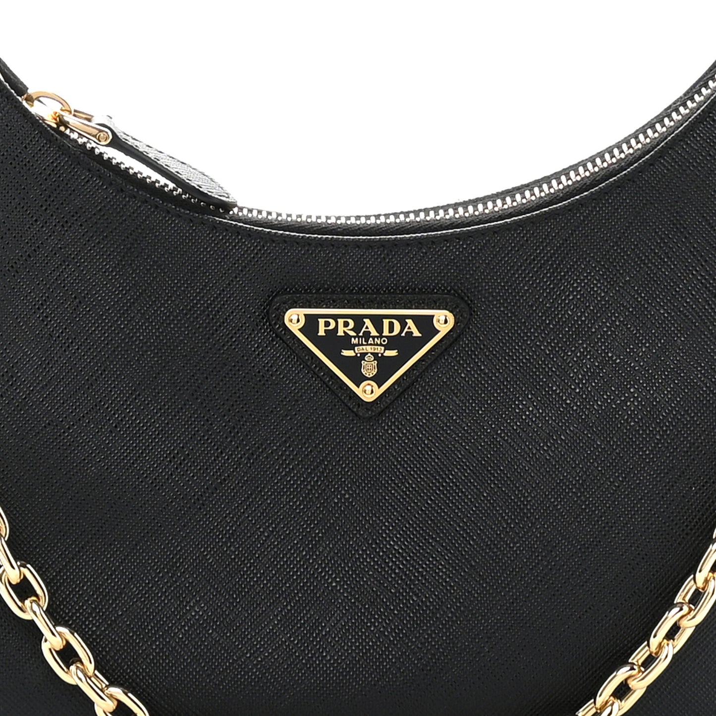 Saffiano Lux Re-Edition 2005 Shoulder Bag Black