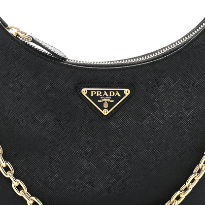 Prada Saffiano Lux Re-Edition 2005 Shoulder Bag Black 8 of 11