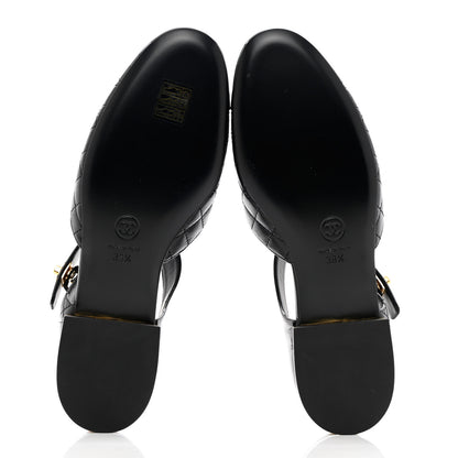Chanel Patent Lambskin Quilted Cap Toe Ballerina Flats 38.5 Black 5 of 11