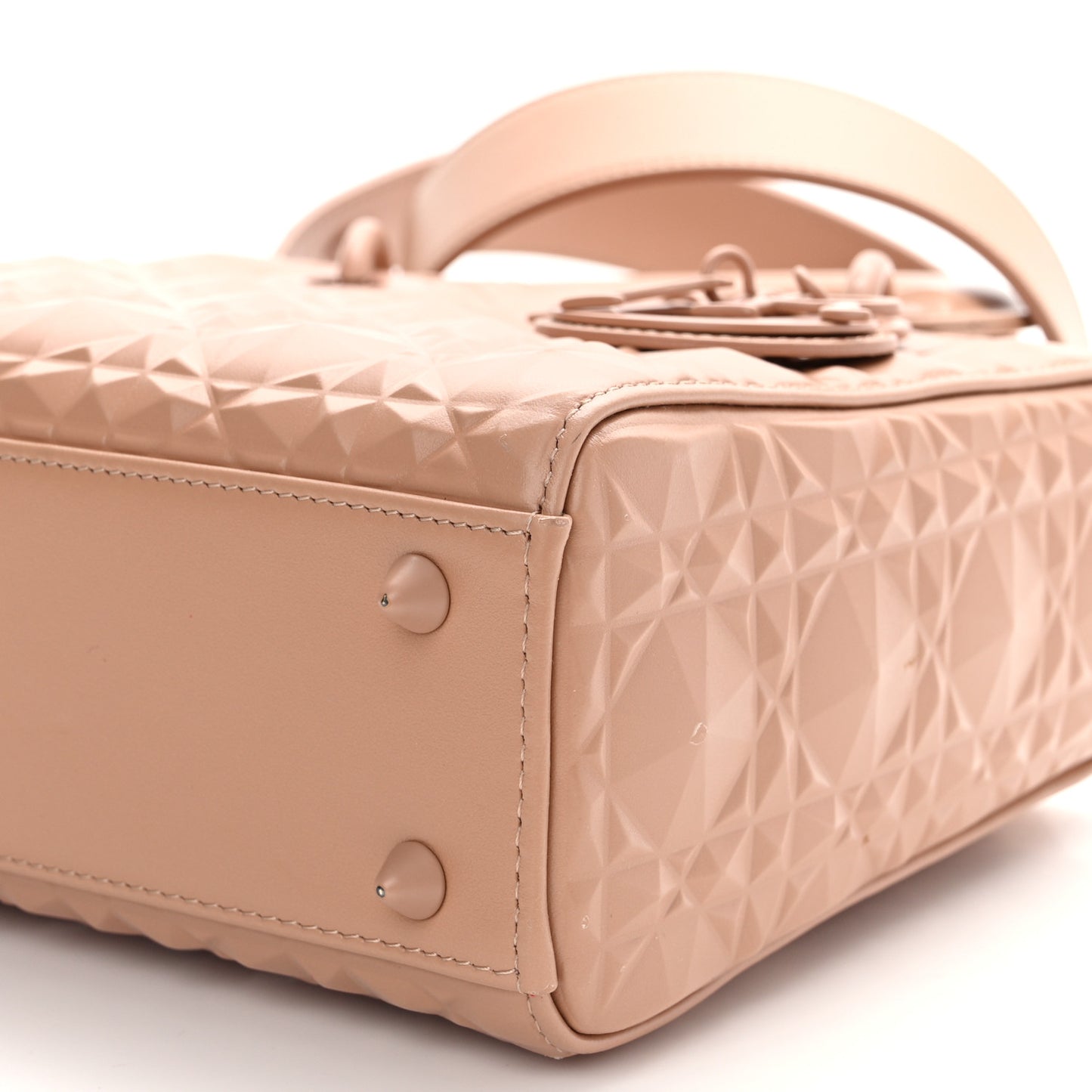 Calfskin Cannage Diamond Small My ABCDior Lady Dior Rose Des Vents