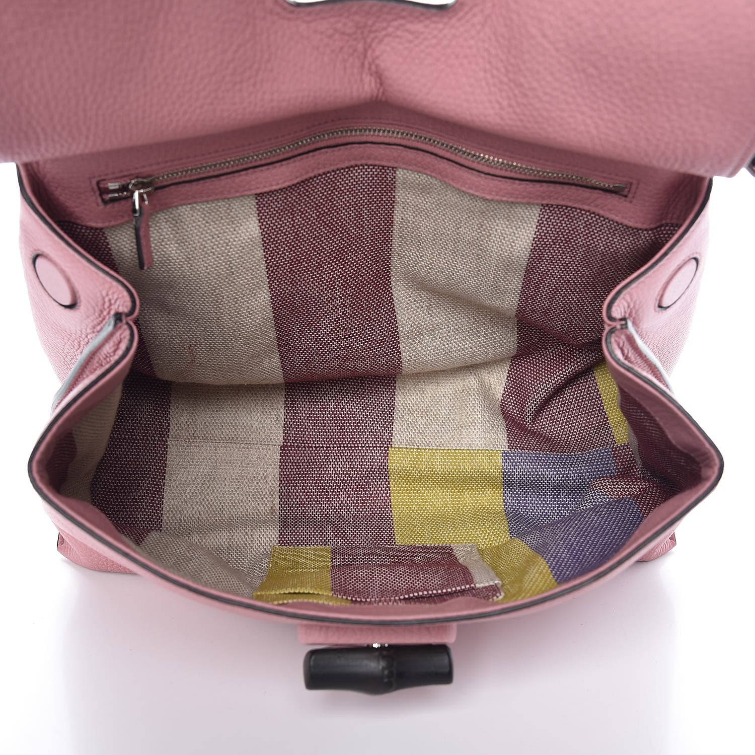 Gucci Cellarius Calfskin Medium Bamboo Daily Top Handle Bag Carmine Rose 5 of 10