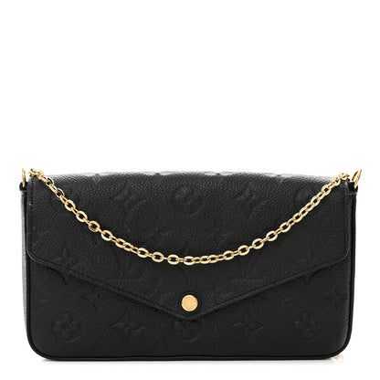 Louis Vuitton Empreinte Pochette Felicie Chain Wallet Black 1 of 14