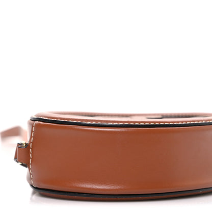 Celine Smooth Calfskin Cuir Small Triomphe Oval Crossbody Purse Tan 10 of 11