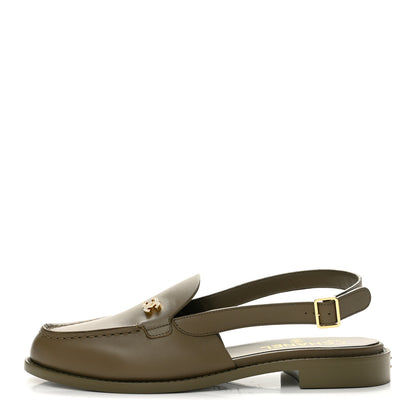 Chanel Calfskin Crystal CC Slingback Flats 39 Black 1 of 10