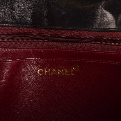Chanel Lambskin Vertical Quilt Jumbo Flap Black 8 of 10