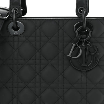 Christian Dior Ultra Matte Calfskin Cannage Medium Lady Dior Black 8 of 10