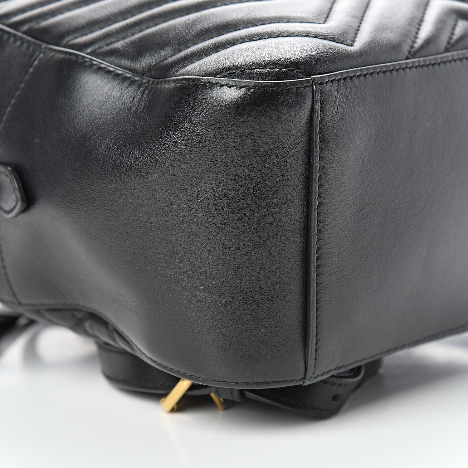 Gucci Calfskin Matelasse GG Marmont Dome Backpack Black 8 of 16