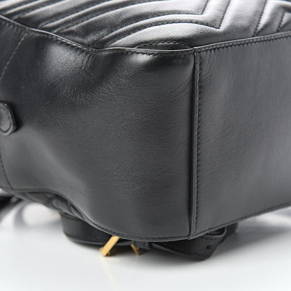 Gucci Calfskin Matelasse GG Marmont Dome Backpack Black 8 of 16