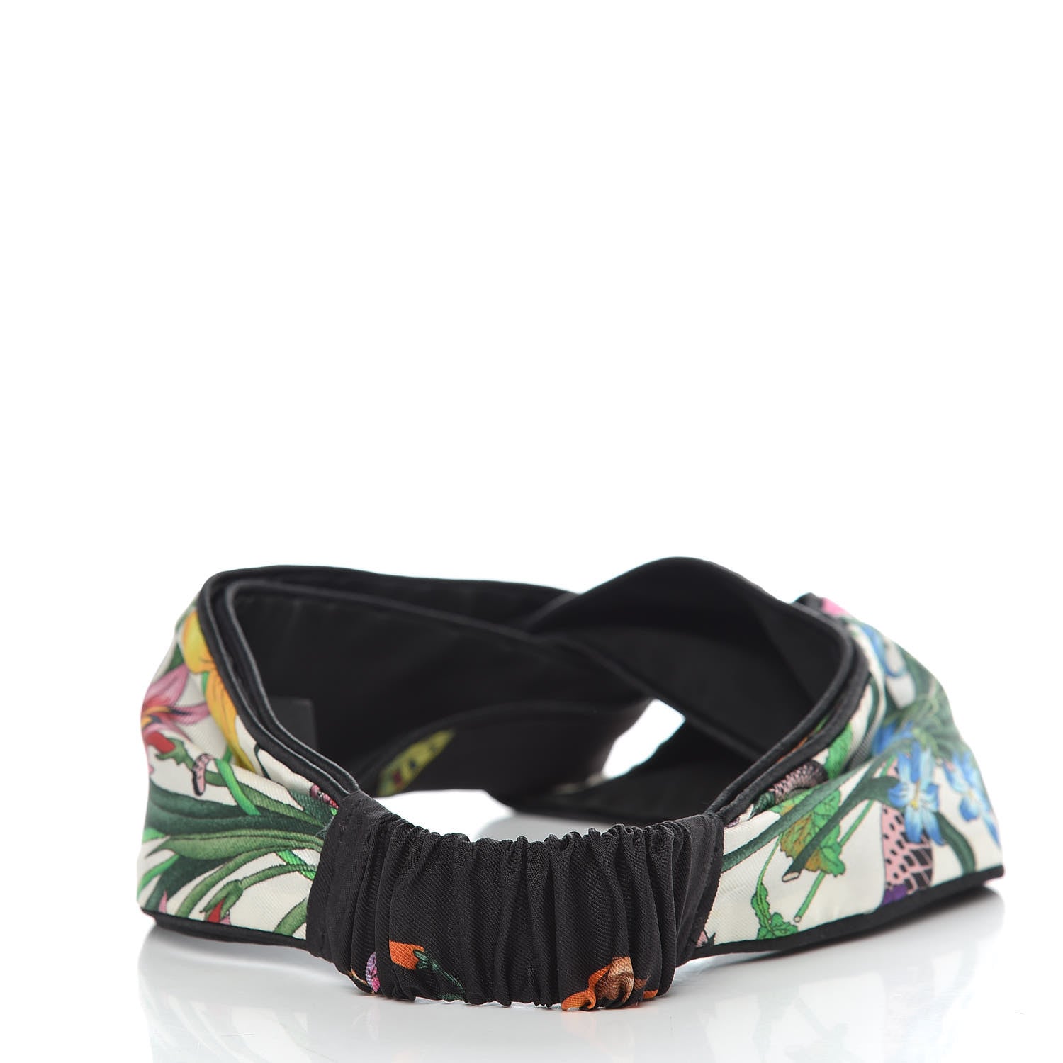 Gucci Silk Floral Snake Print Headband White 3 of 5