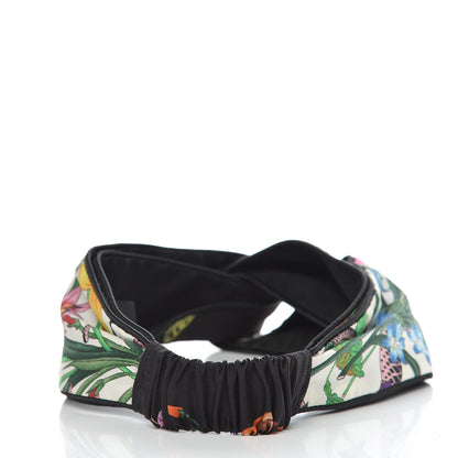 Gucci Silk Floral Snake Print Headband White 3 of 5