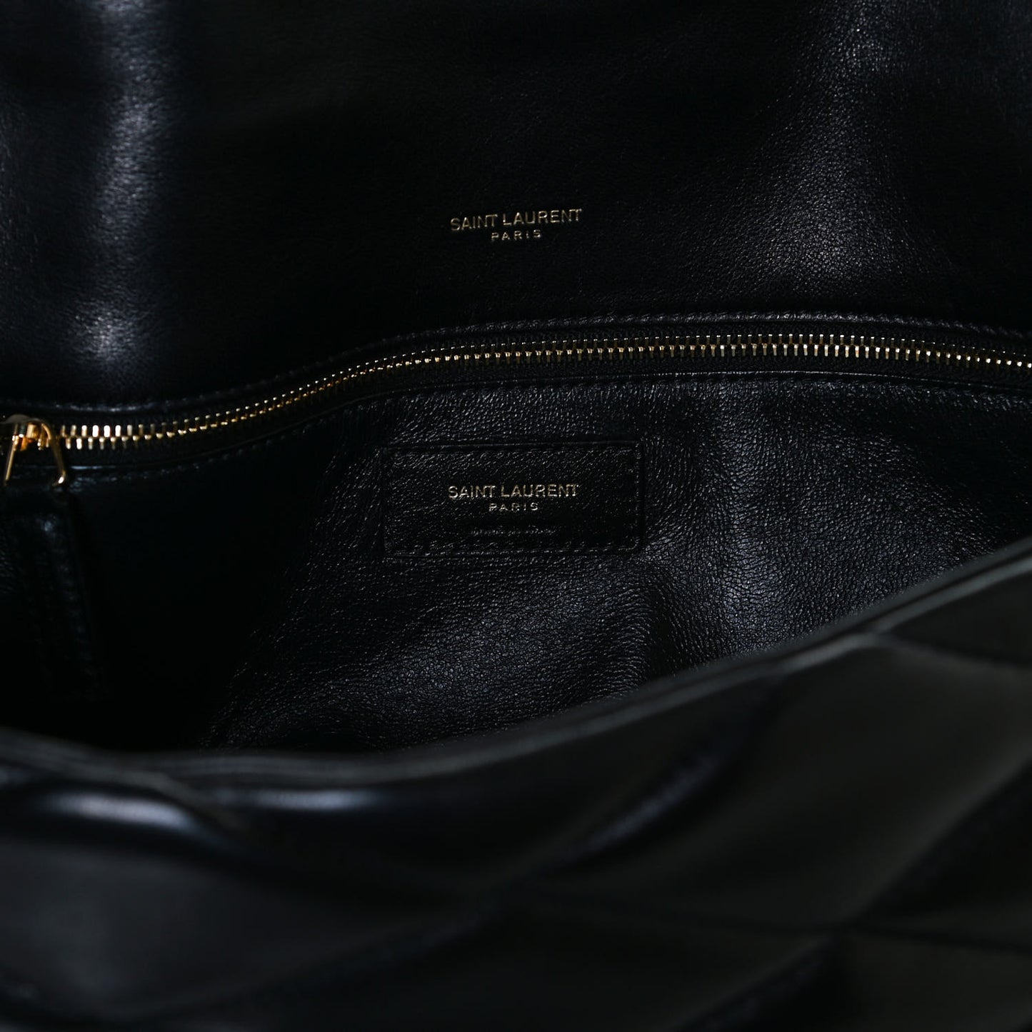 Lambskin Quilted Sade Puffer Envelope Clutch Black