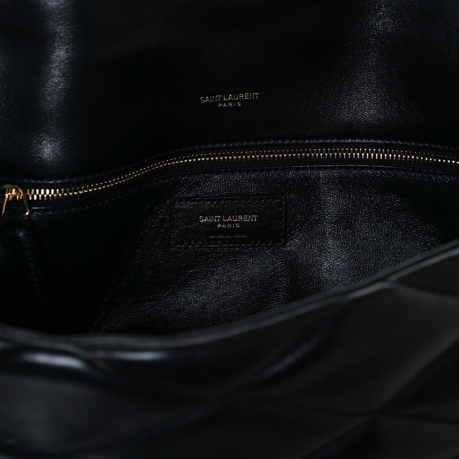 Saint Laurent Lambskin Quilted Sade Puffer Envelope Clutch Black 8 of 11