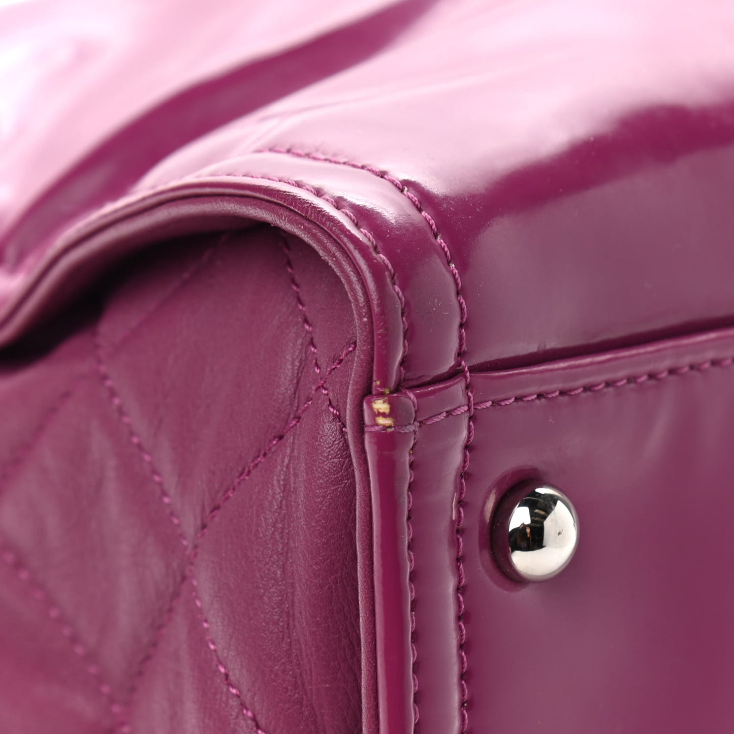 Vinyl Lipstick Tote Purple