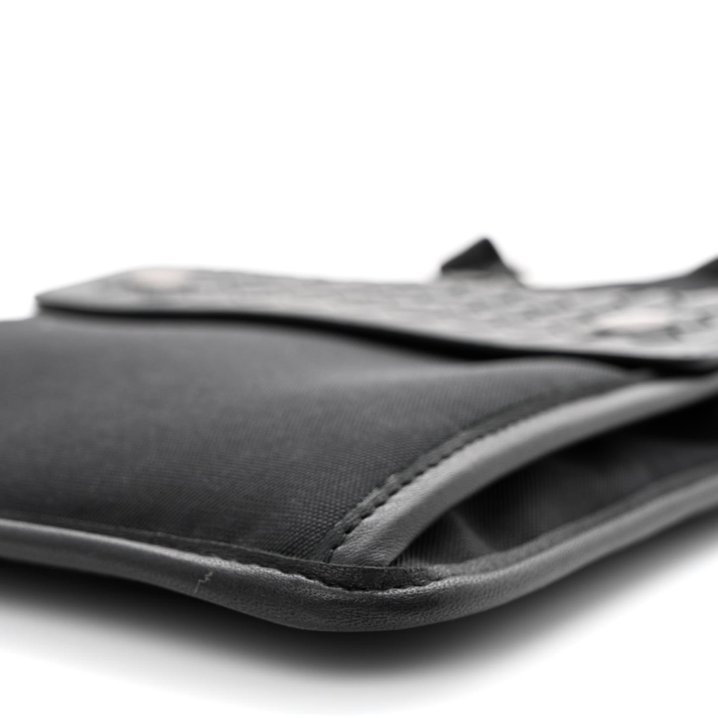 Nappa Intrecciato Shoulder Bag Navy Black