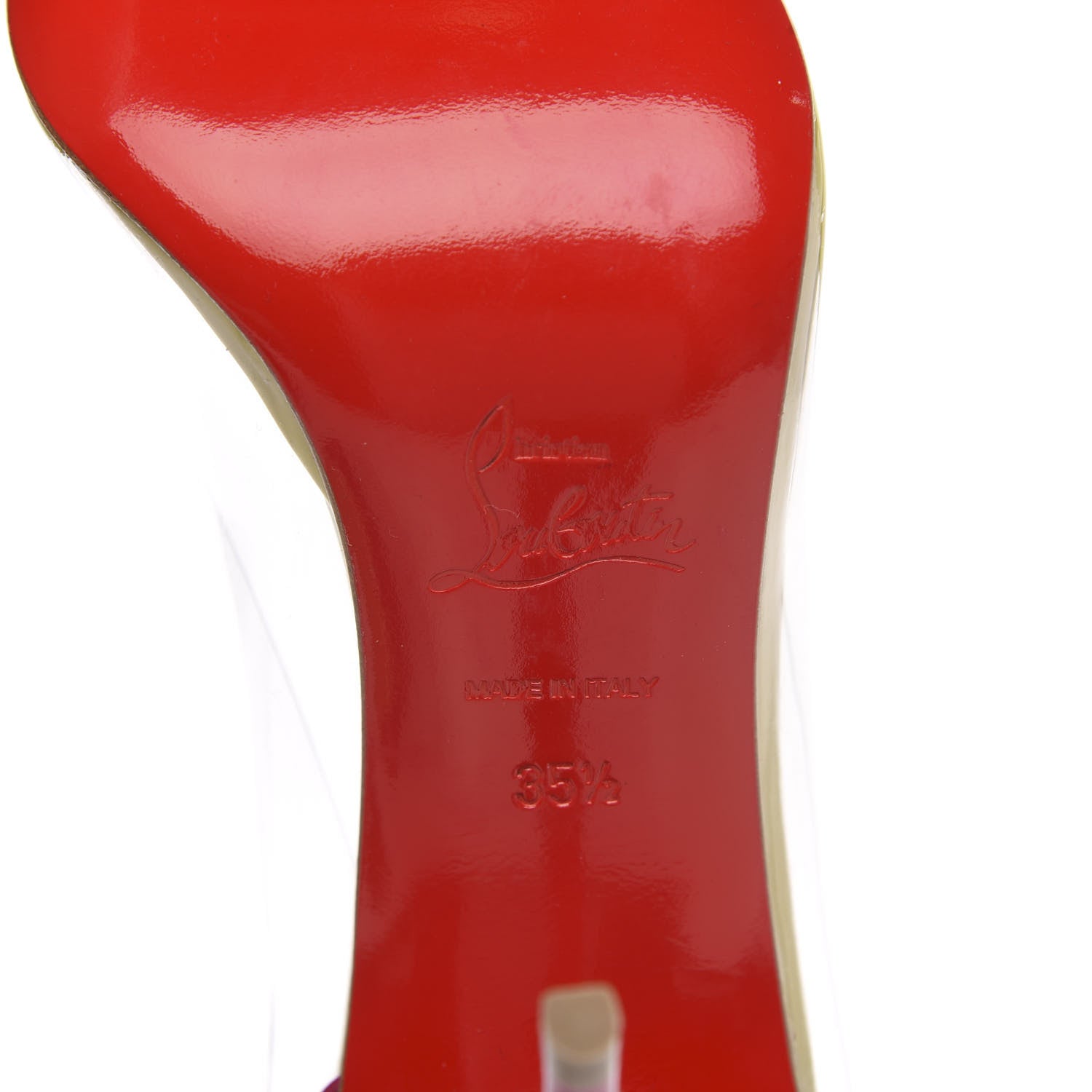 Christian Louboutin Patent PVC Debout 100 Pumps 35.5 Version Riviera 7 of 7