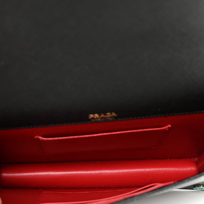 Prada Saffiano Lux Mini Crossbody Bag Black 6 of 9