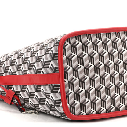 MCM Visetos Medium Liz Reversible Shopper Tote Candy Red 12 of 15