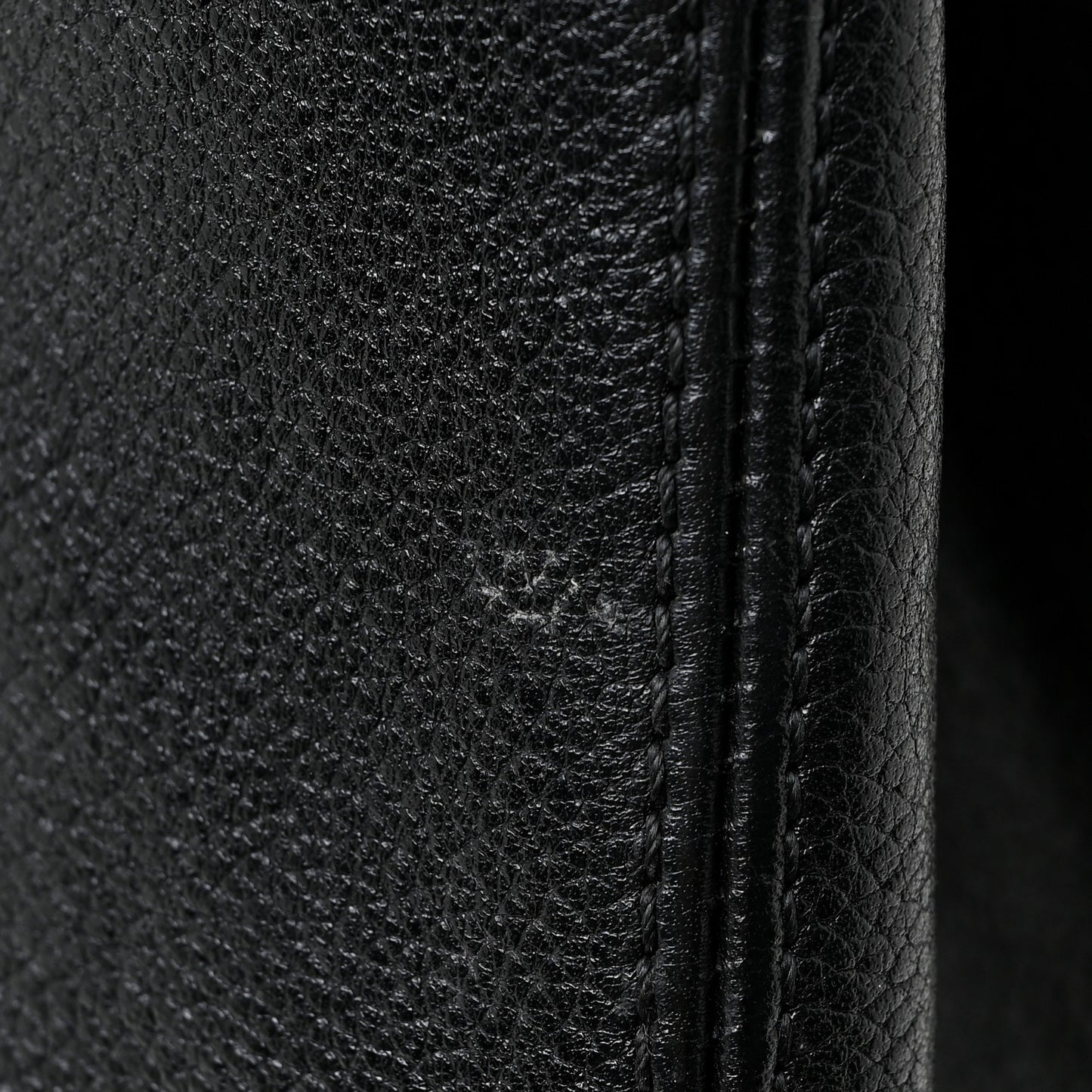 Calfskin Cerf Executive Shopper Tote Black