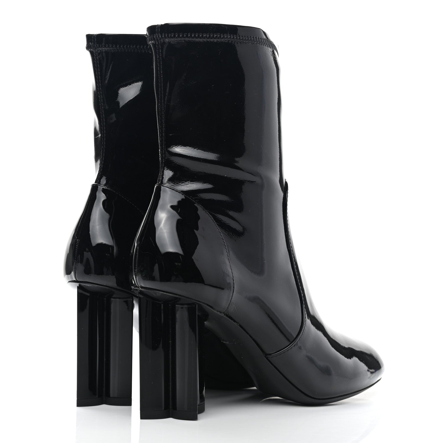 Louis Vuitton Patent Uniformes Silhouette Ankle Boots 37 Black 4 of 8