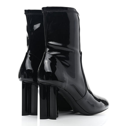 Louis Vuitton Patent Uniformes Silhouette Ankle Boots 37 Black 4 of 8