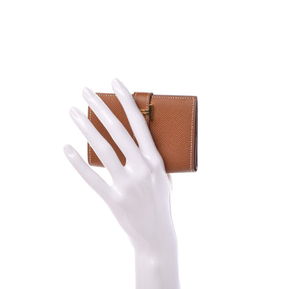 Hermes Epsom Mini Bearn Wallet Gold 2 of 8