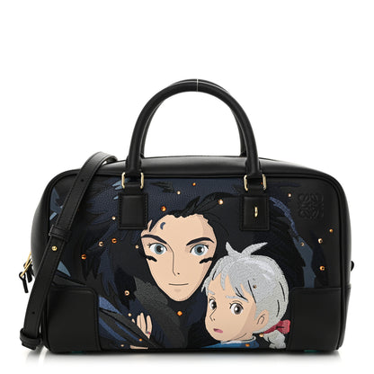 Loewe X HOWLS MOVING CASTLE Calfskin Amazona 28 Black 1 of 10