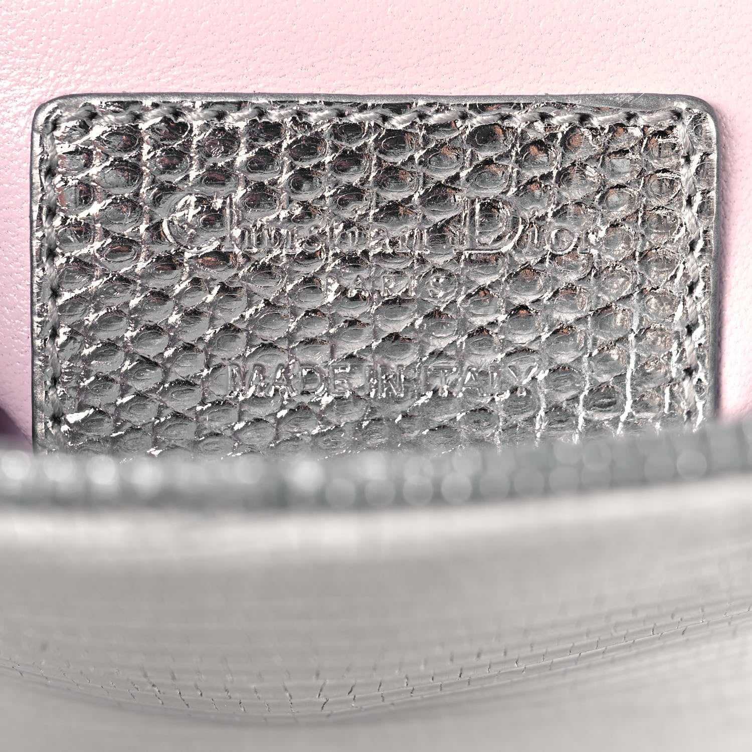 Christian Dior Metallic Lizard Mini Lady Dior Silver 13 of 18