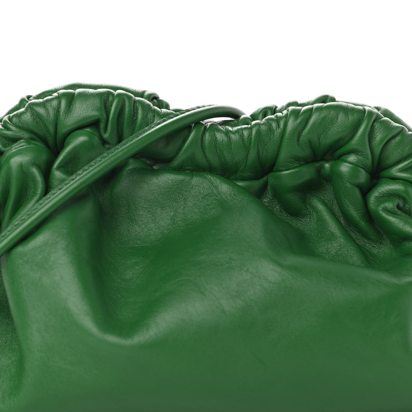 Lambskin Mini Cloud Clutch Green