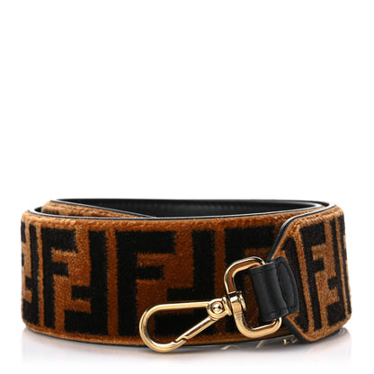 Fendi Velvet Tapestry FF Strap You Tobacco 1 of 5
