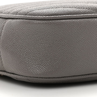 Saint Laurent Grain De Poudre Matelasse Monogram Mini Lou Camera Bag Fog 9 of 10