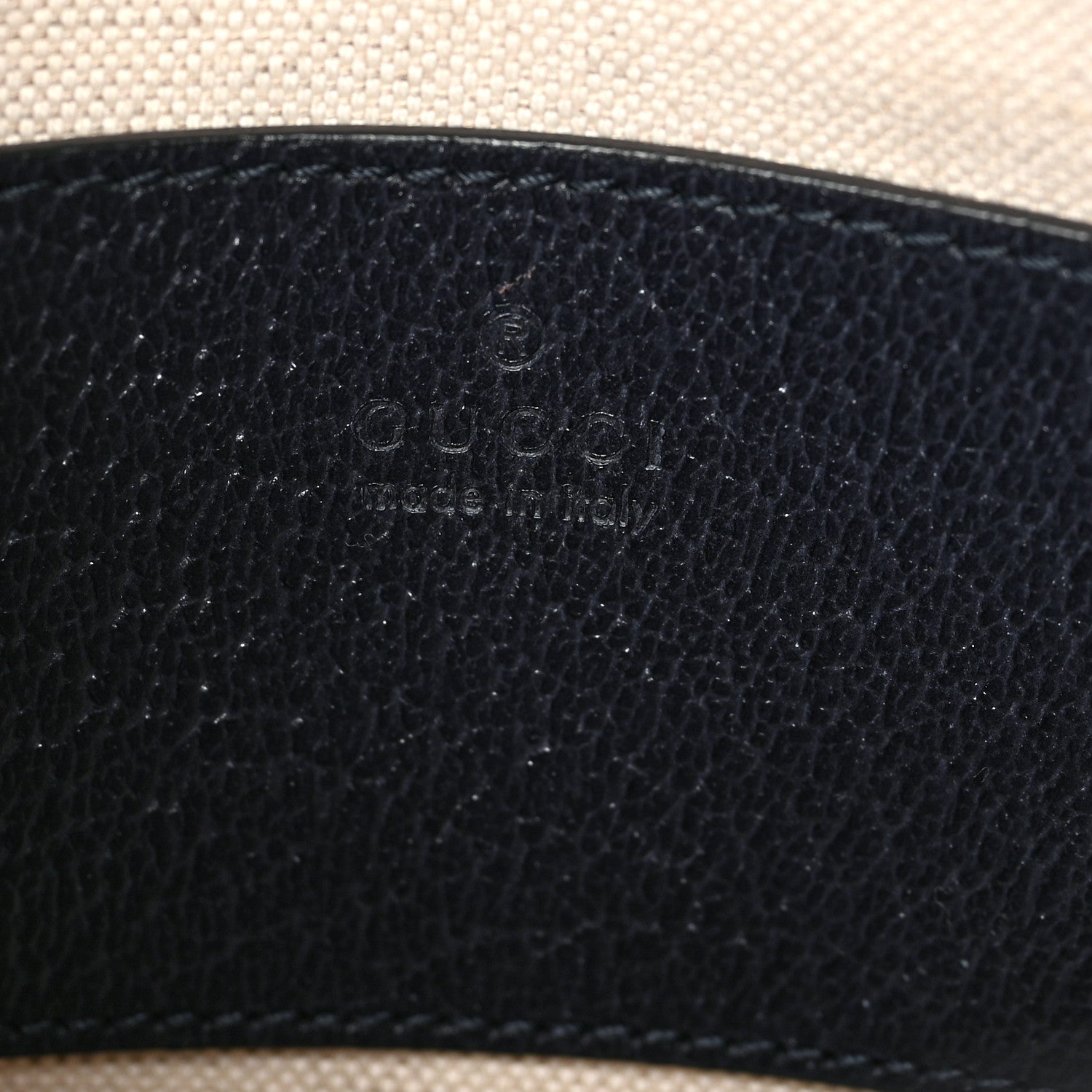 Gucci GG Supreme Monogram Textured Dollar Calfskin Web Mini Horsebit 1955 Shoulder Bag Beige Blue 7 of 10
